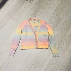 Womens Multicolor Cardigan